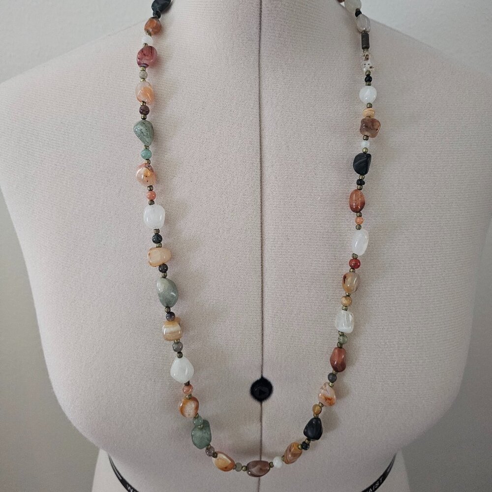 Multicolor Gemstones Beaded Necklace